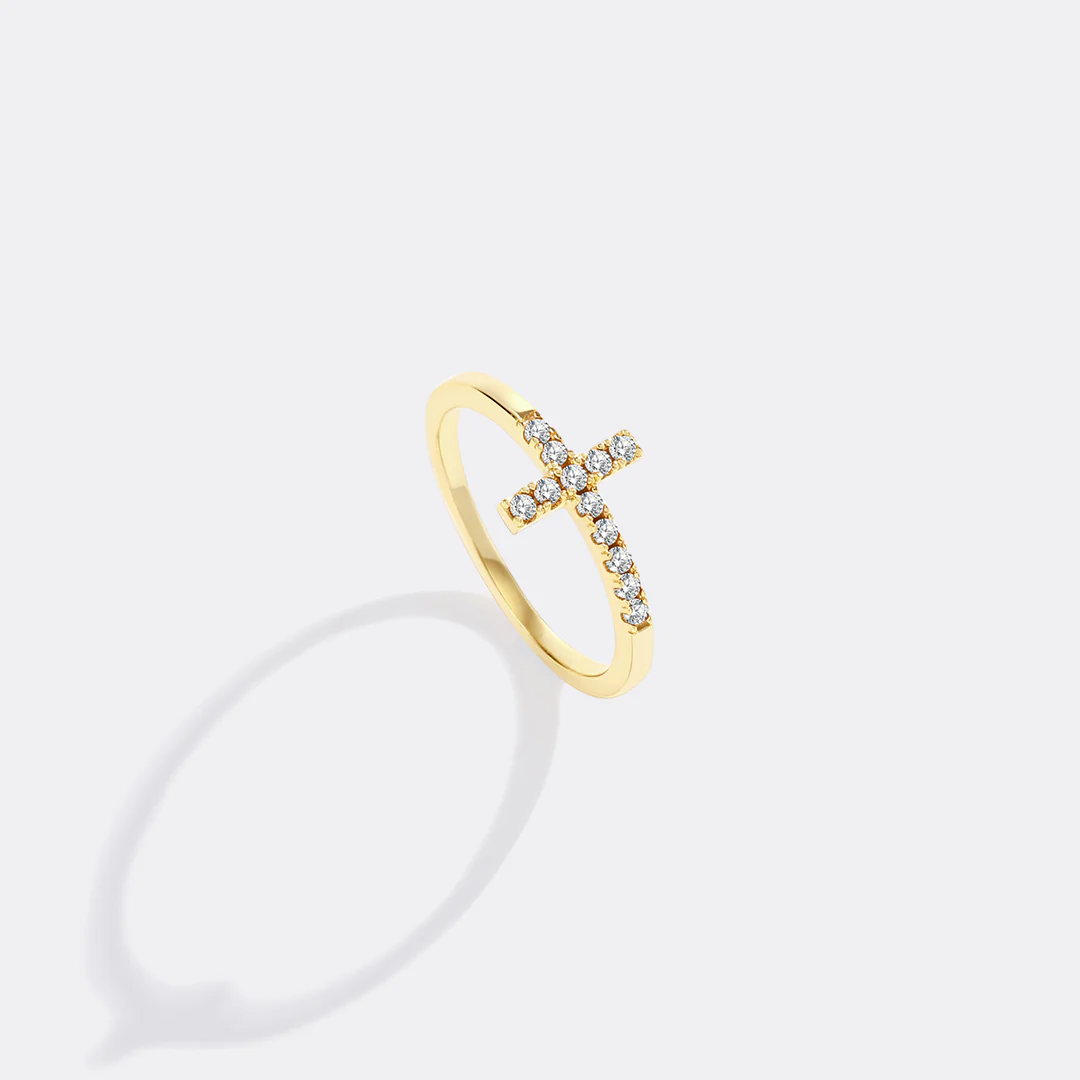 Birthstone Cross Ring - Image 8