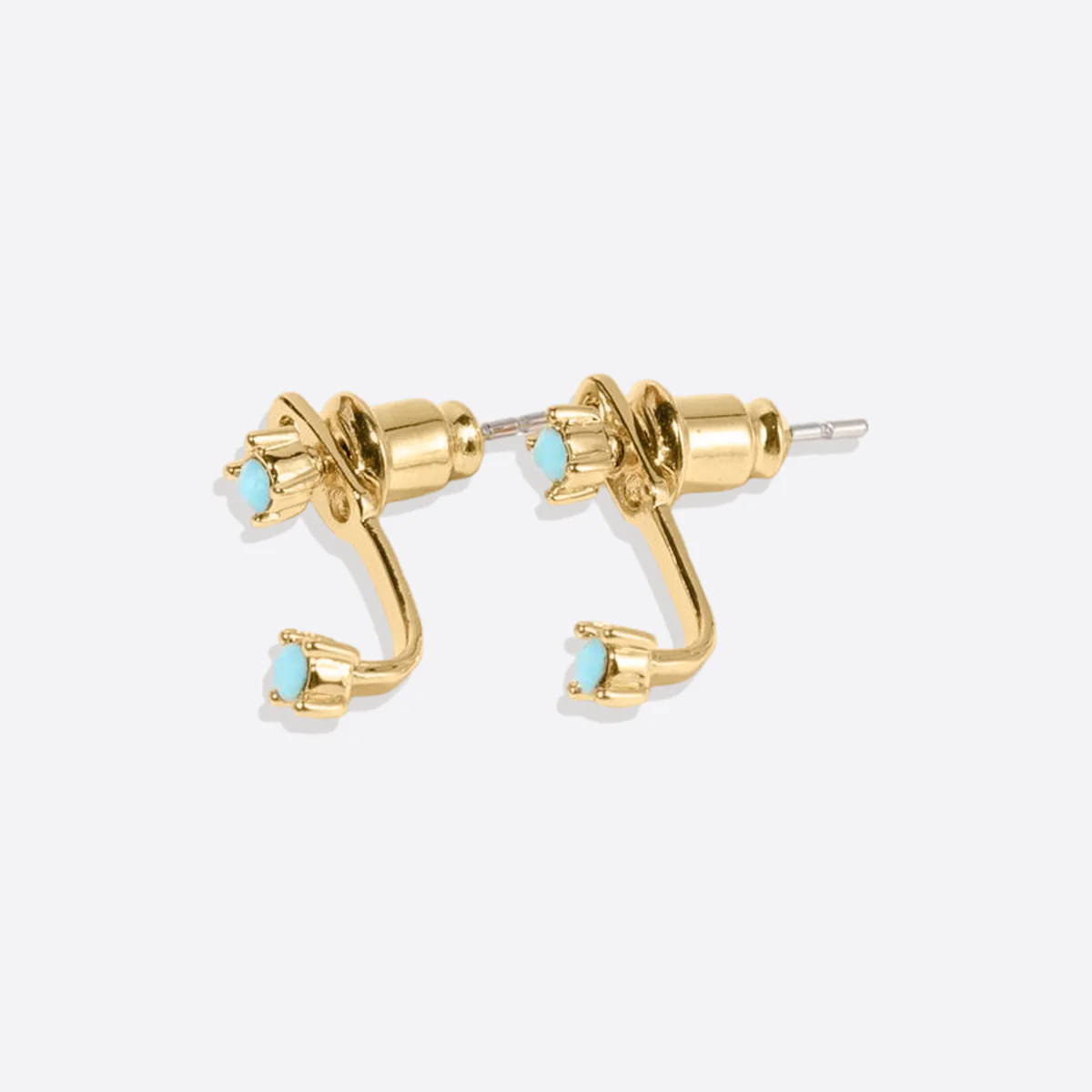 Birthstone Drop Ear Jacket Earrings - Image 20