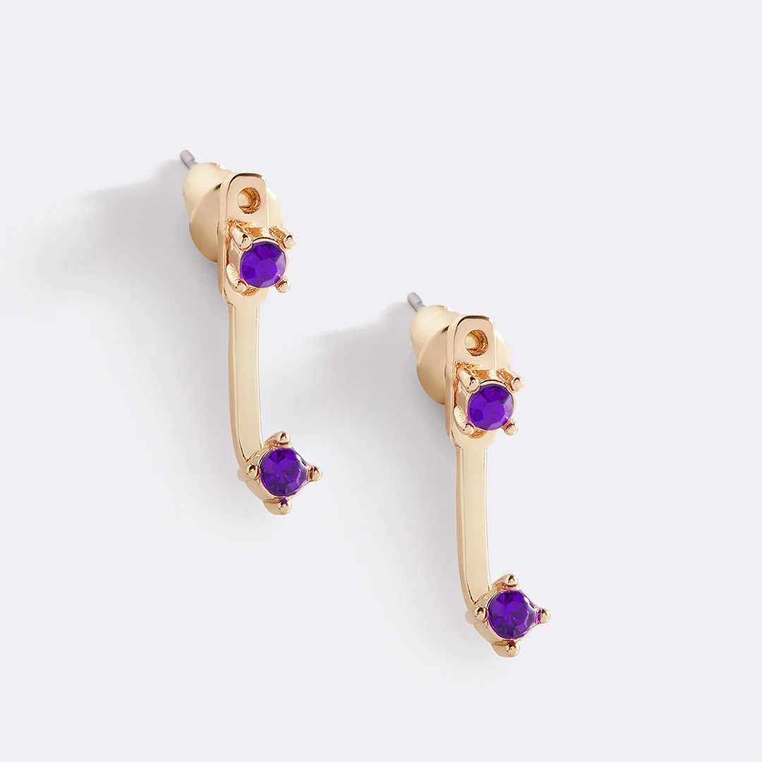 Birthstone Drop Ear Jacket Earrings - Image 21