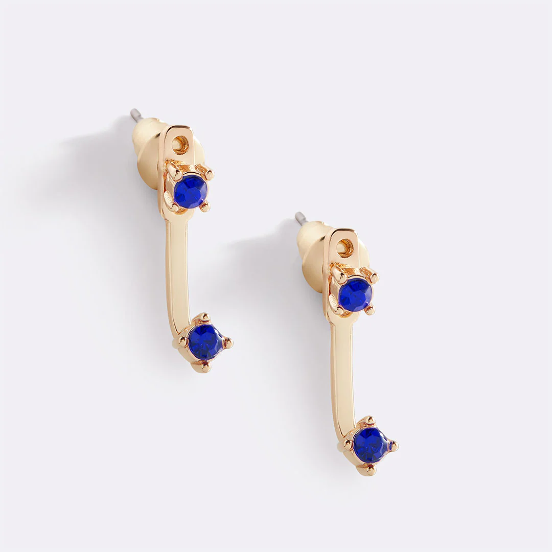 Birthstone Drop Ear Jacket Earrings - Image 28