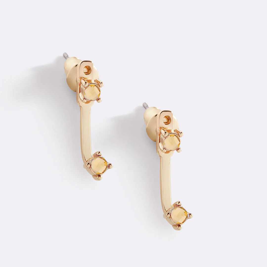 Birthstone Drop Ear Jacket Earrings - Image 30
