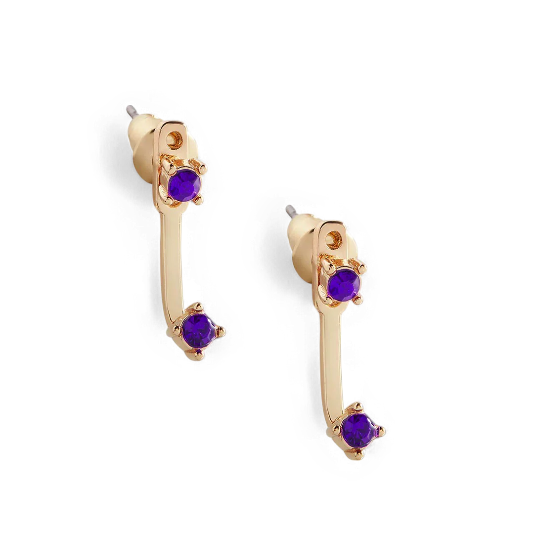 Birthstone Drop Ear Jacket Earrings - Image 36