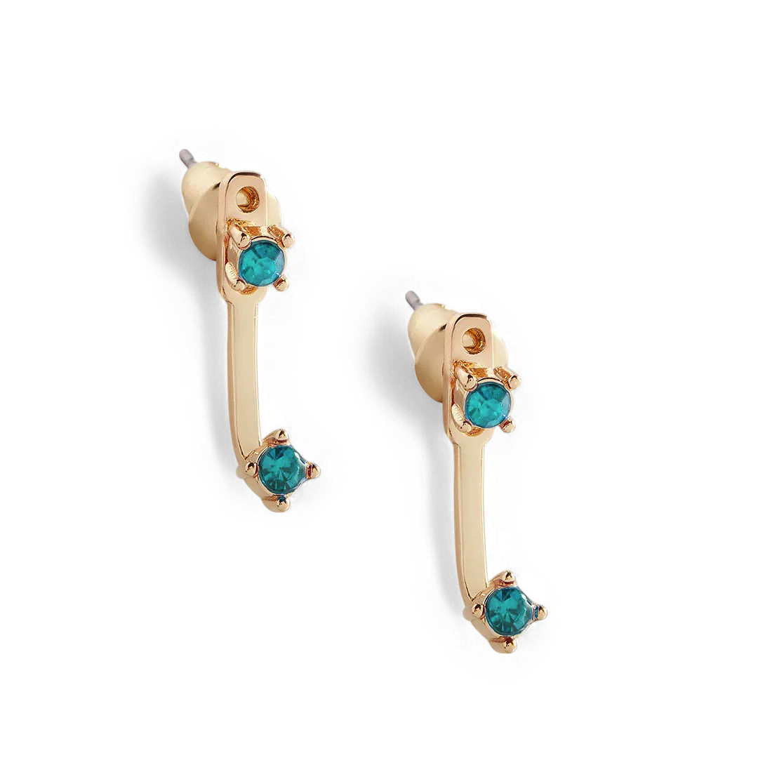 Birthstone Drop Ear Jacket Earrings - Image 40