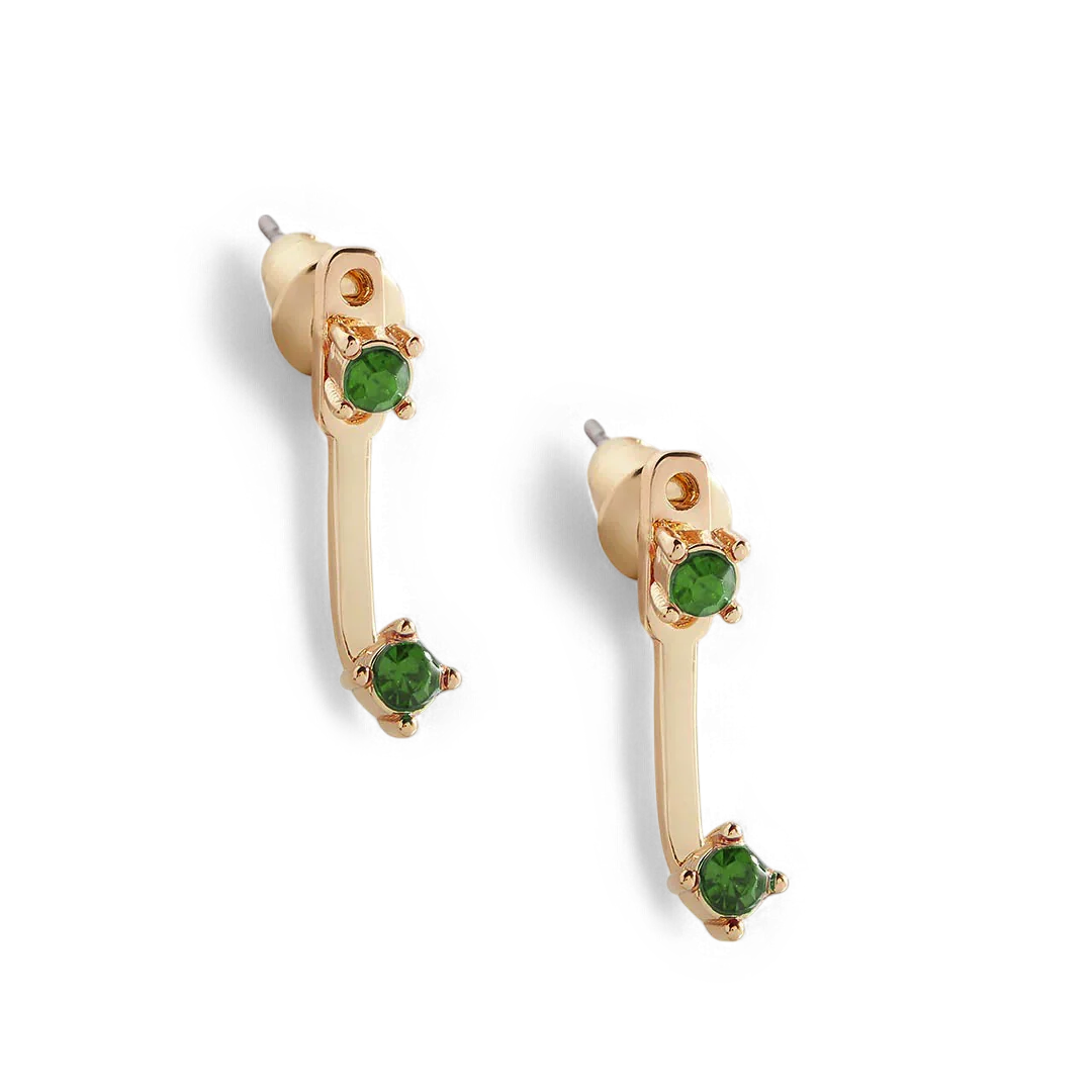 Birthstone Drop Ear Jacket Earrings - Image 41
