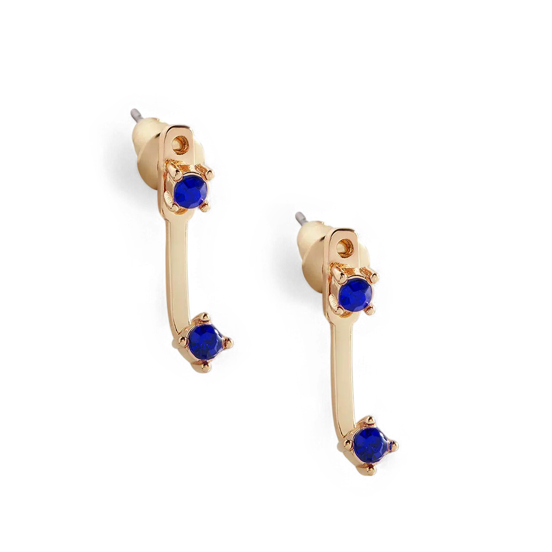 Birthstone Drop Ear Jacket Earrings - Image 44