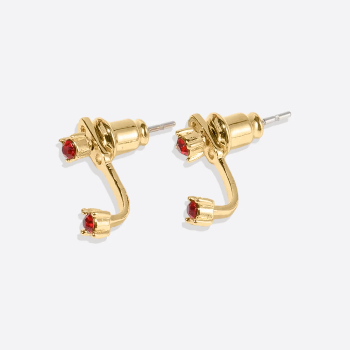 Birthstone Drop Ear Jacket Earrings - Image 5