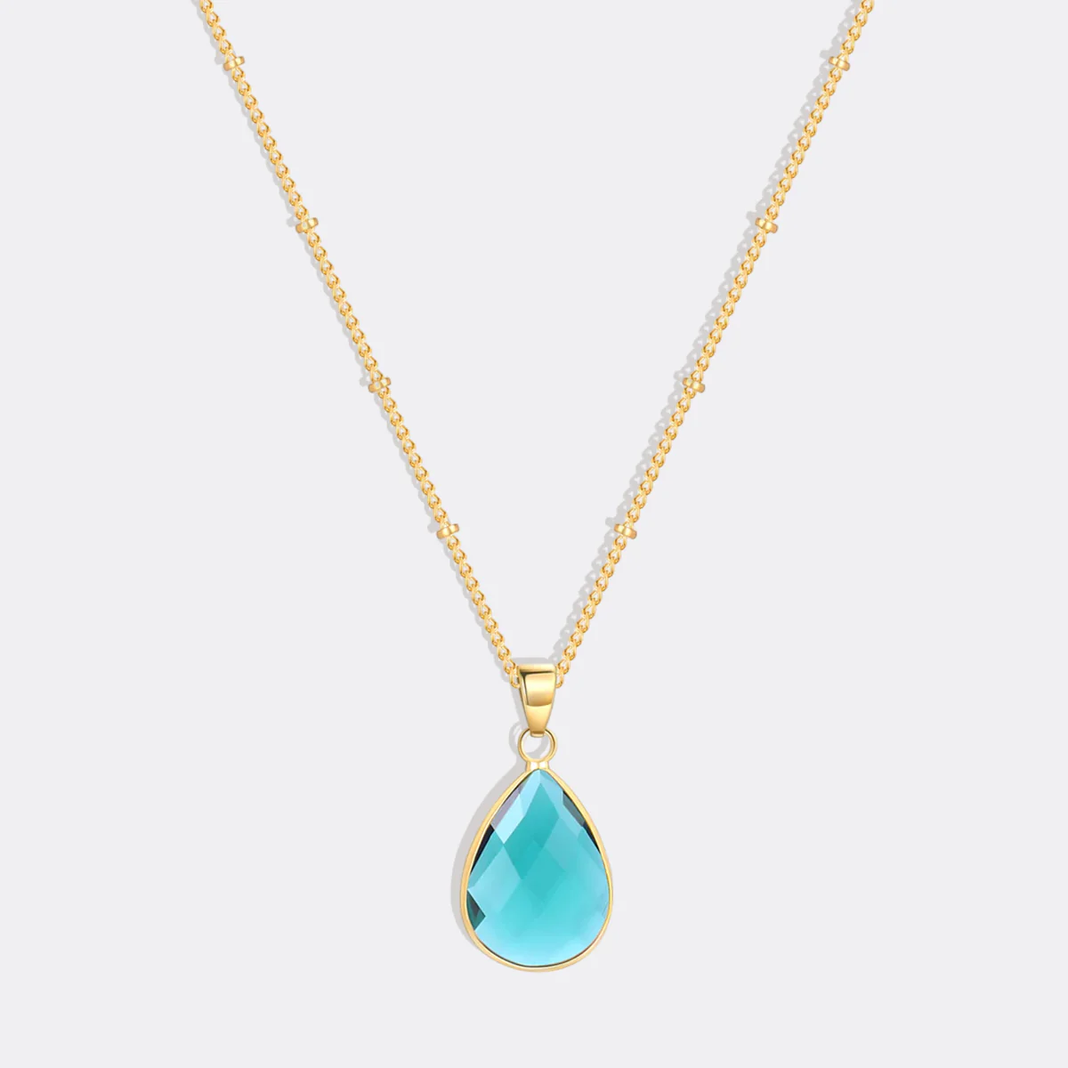 Birthstone Drop Pendant Necklace - Image 36