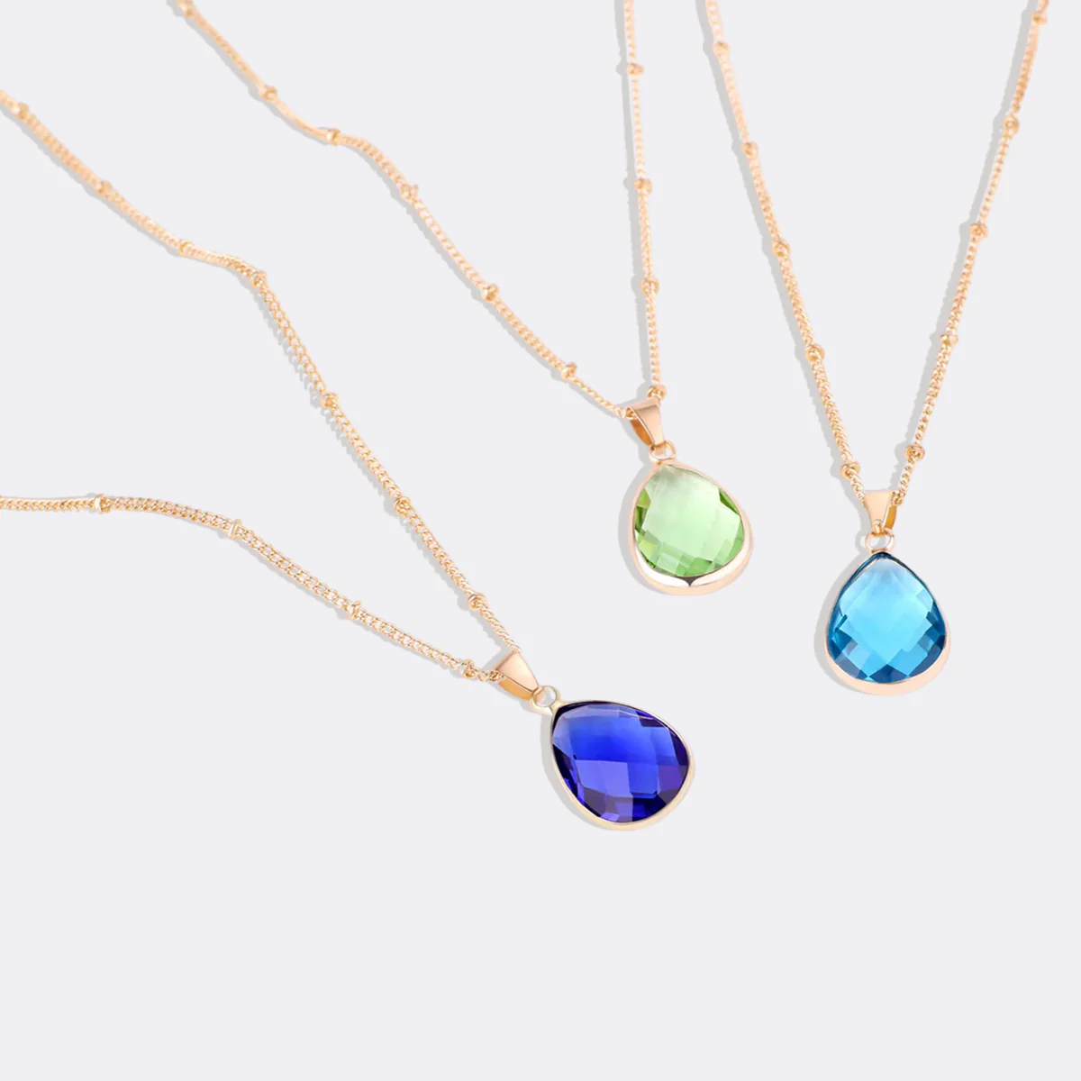 Birthstone Drop Pendant Necklace - Image 38