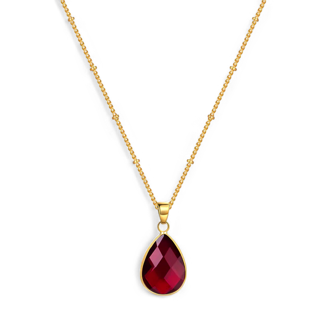 Birthstone Drop Pendant Necklace - Image 4