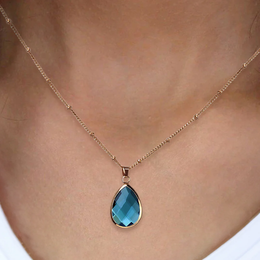 Birthstone Drop Pendant Necklace - Image 6