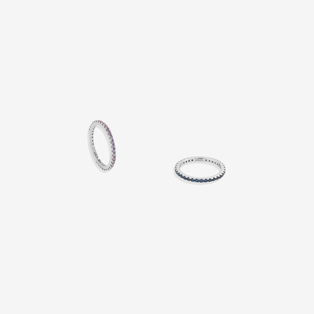 April Birthstone Eternity Stacking Ring - Image 17