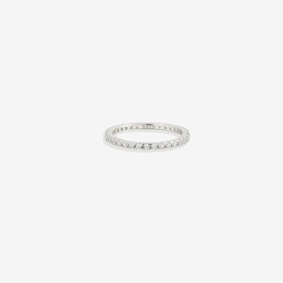 April Birthstone Eternity Stacking Ring - Image 20
