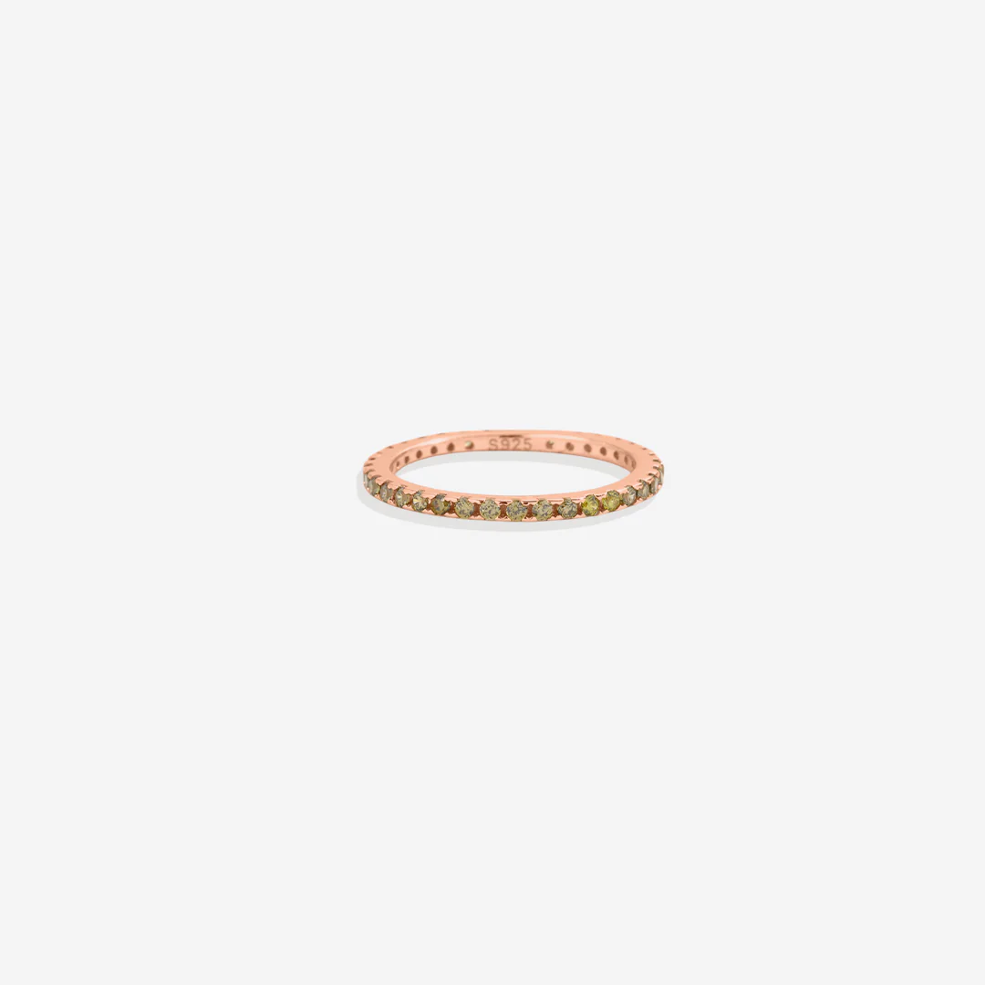 August Birthstone Eternity Stacking Ring - Image 21