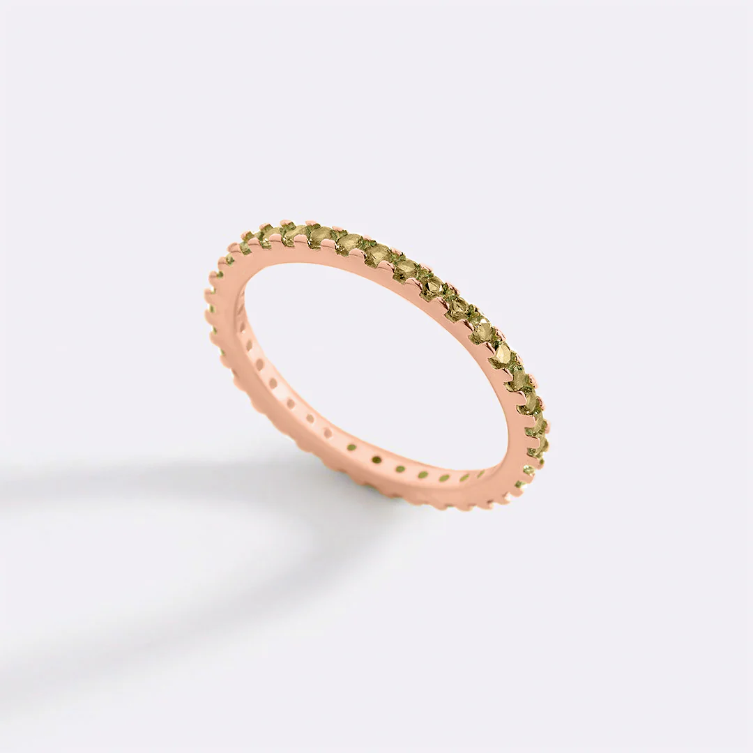 August Birthstone Eternity Stacking Ring - Image 23