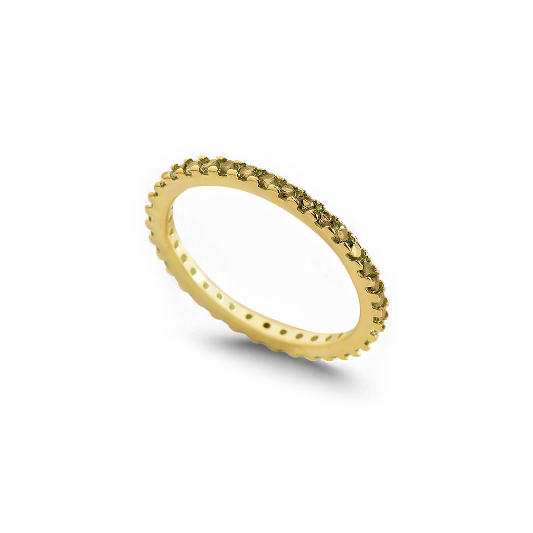 August Birthstone Eternity Stacking Ring - Image 4