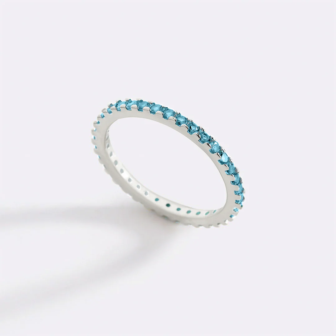December Birthstone Eternity Stacking Ring - Image 28