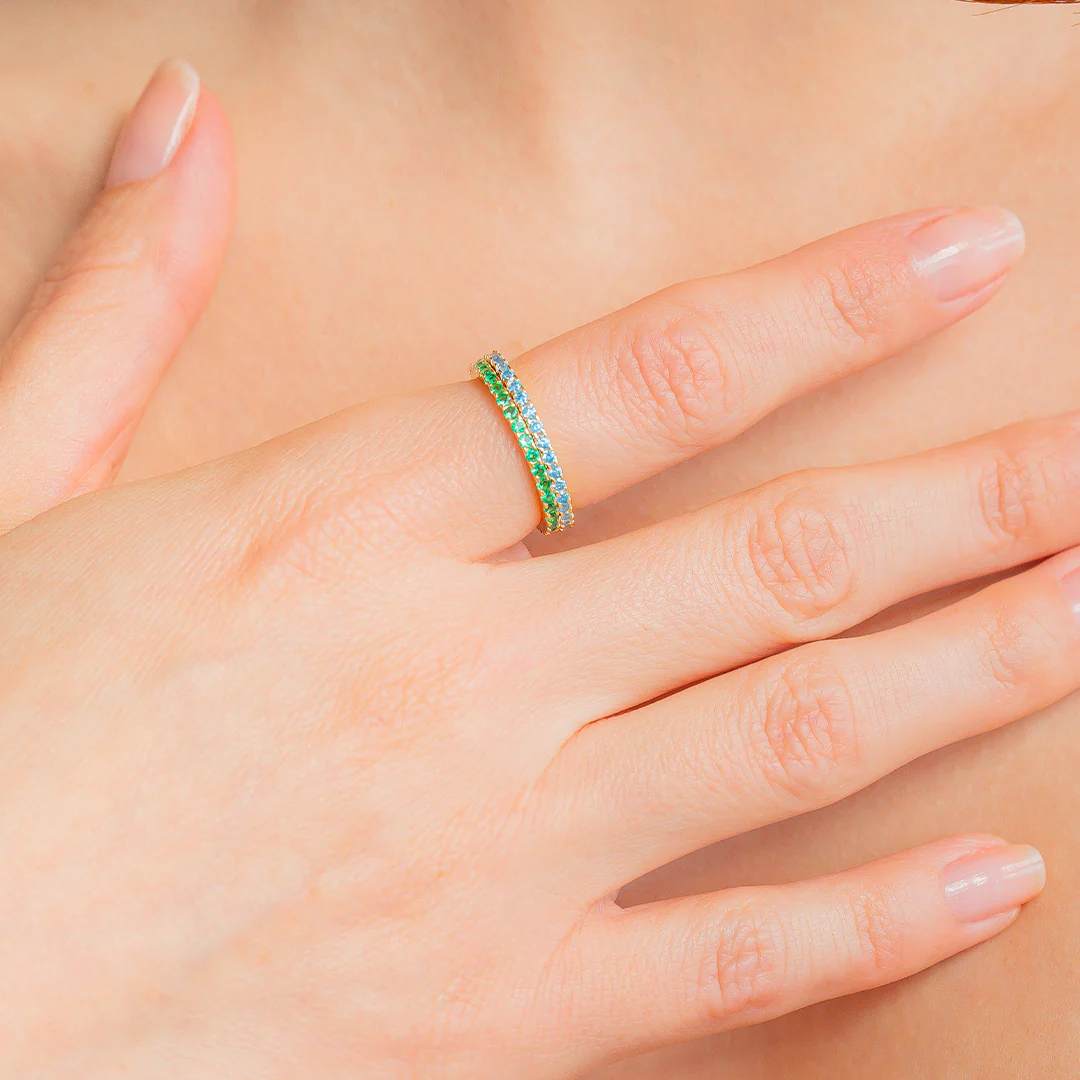 December Birthstone Eternity Stacking Ring - Image 3