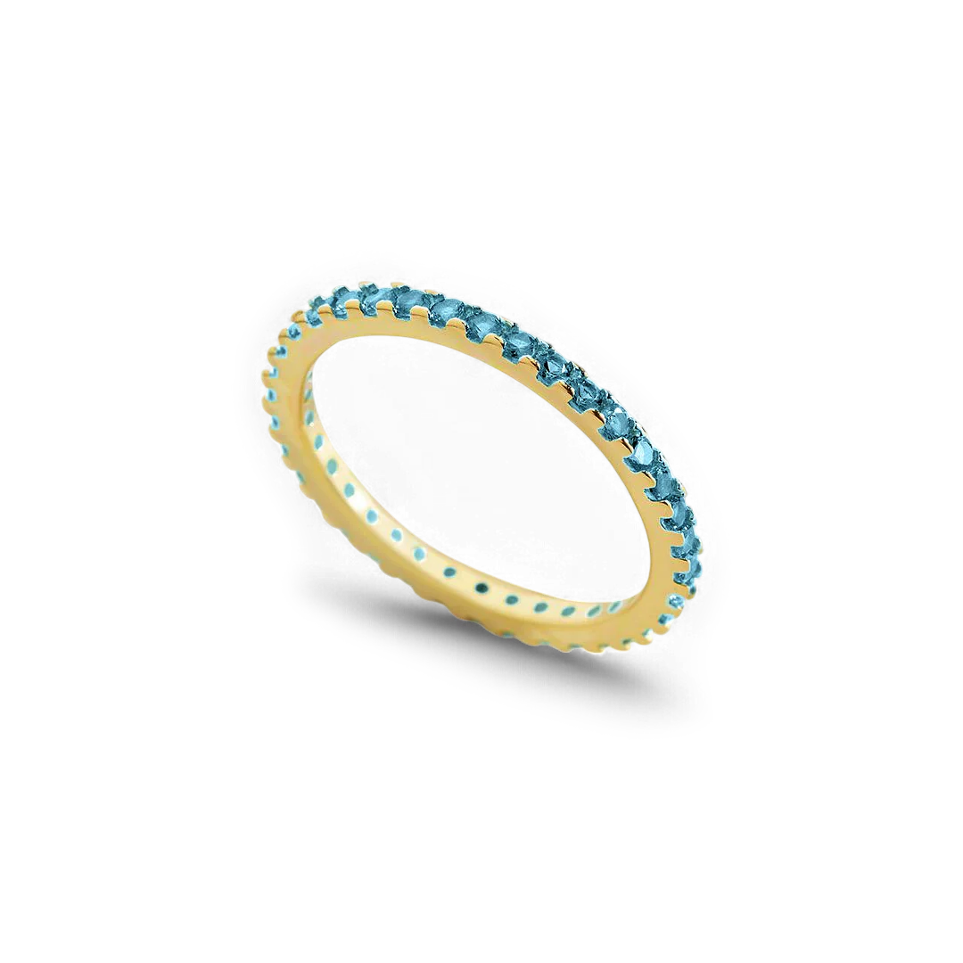 December Birthstone Eternity Stacking Ring - Image 5