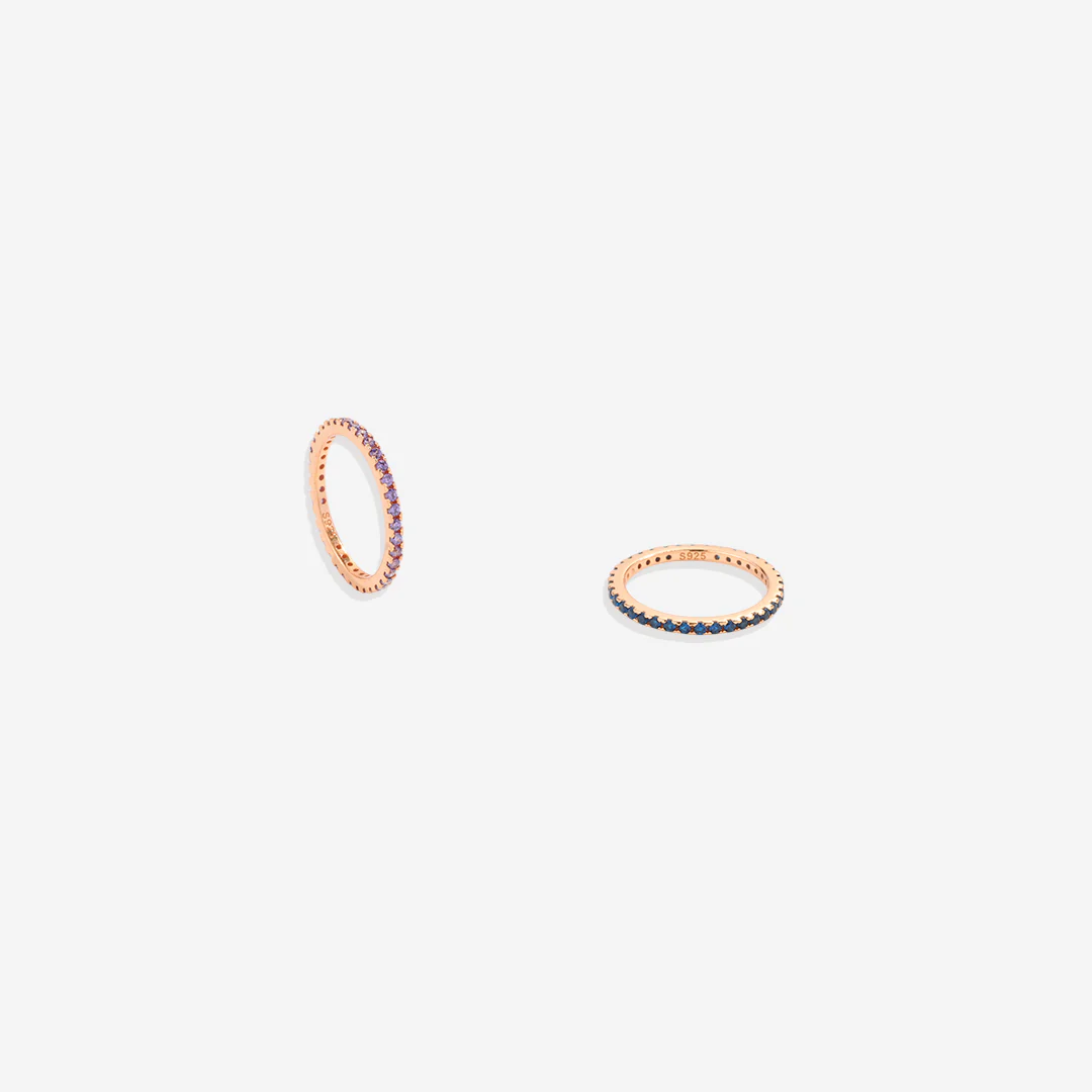 Febuary Birthstone Eternity Stacking Ring - Image 12