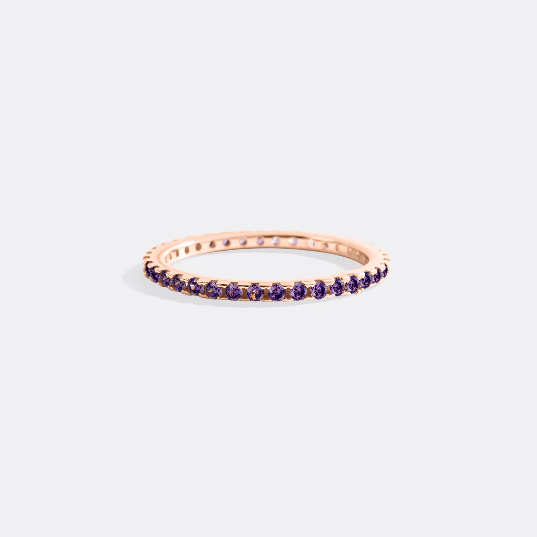 Febuary Birthstone Eternity Stacking Ring - Image 28