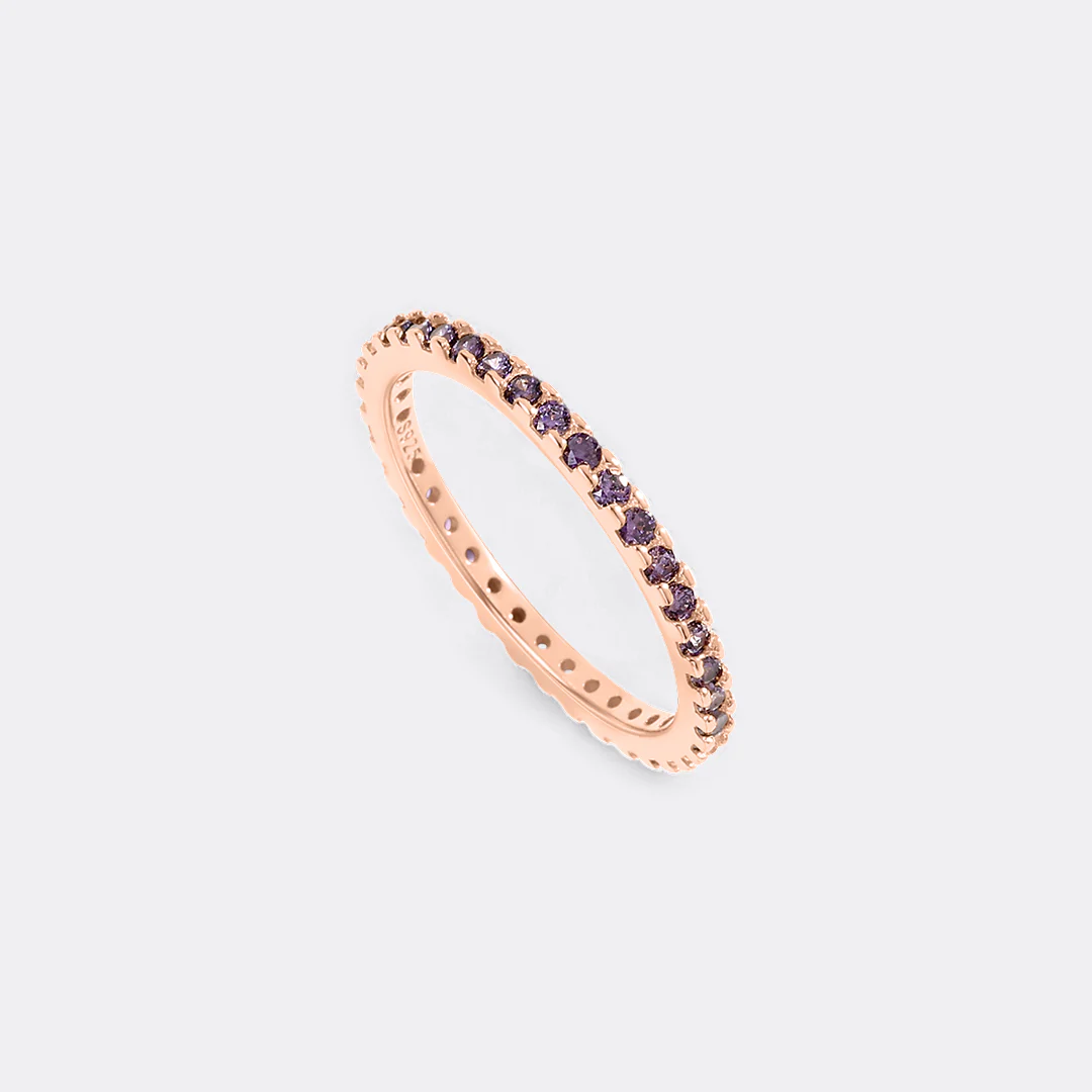 Febuary Birthstone Eternity Stacking Ring - Image 31