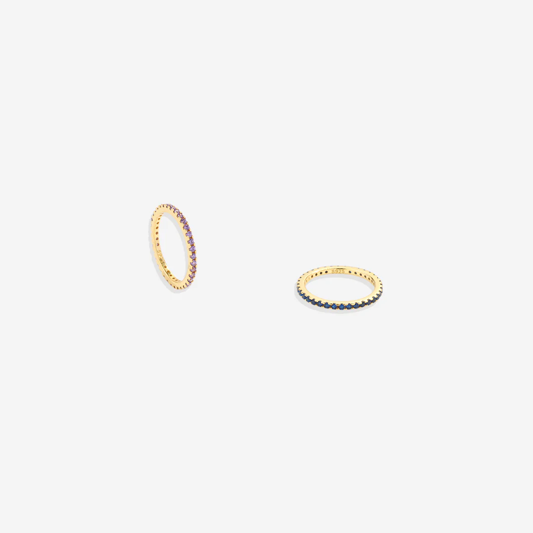 Febuary Birthstone Eternity Stacking Ring - Image 6
