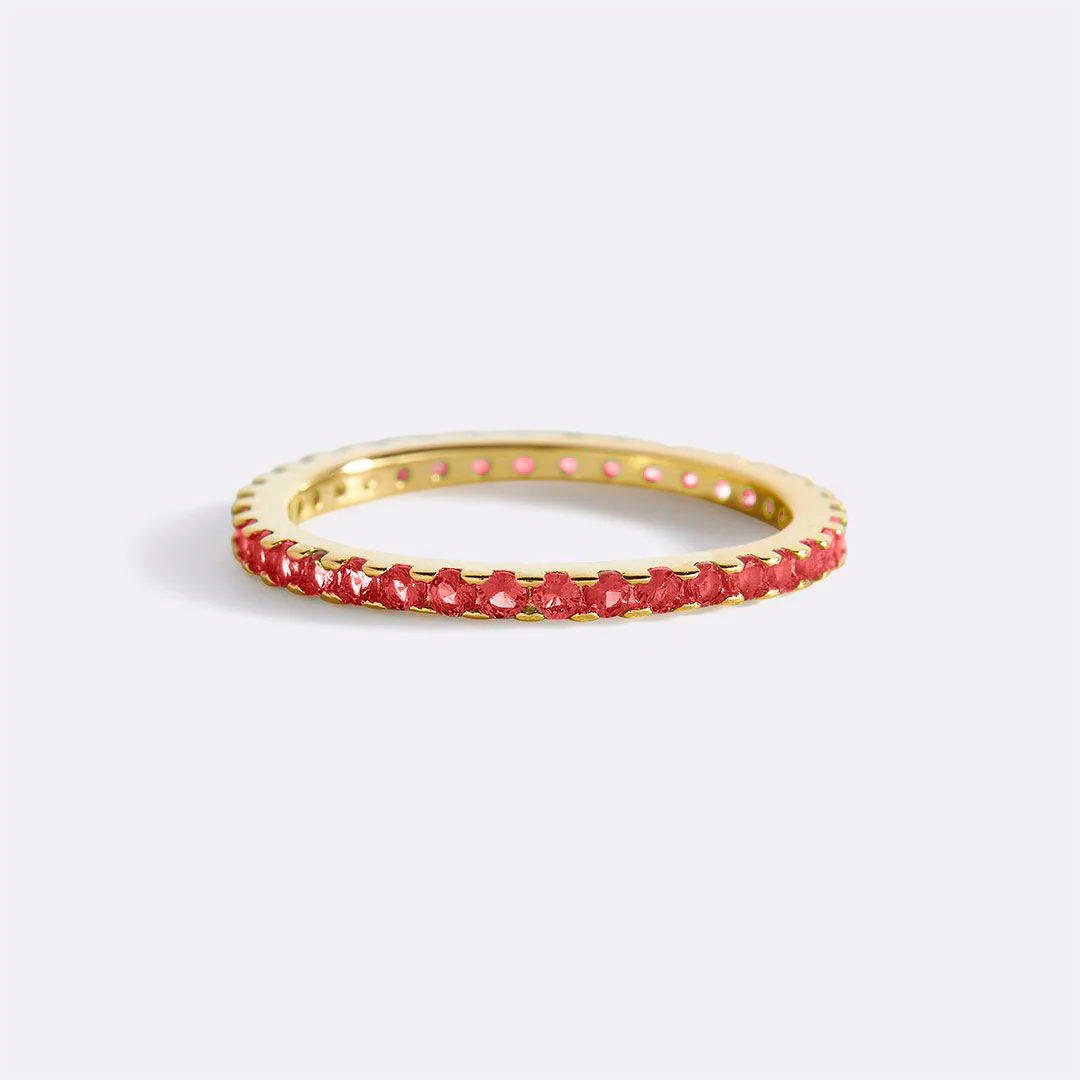 January Birthstone Eternity Stacking Ring - Image 26
