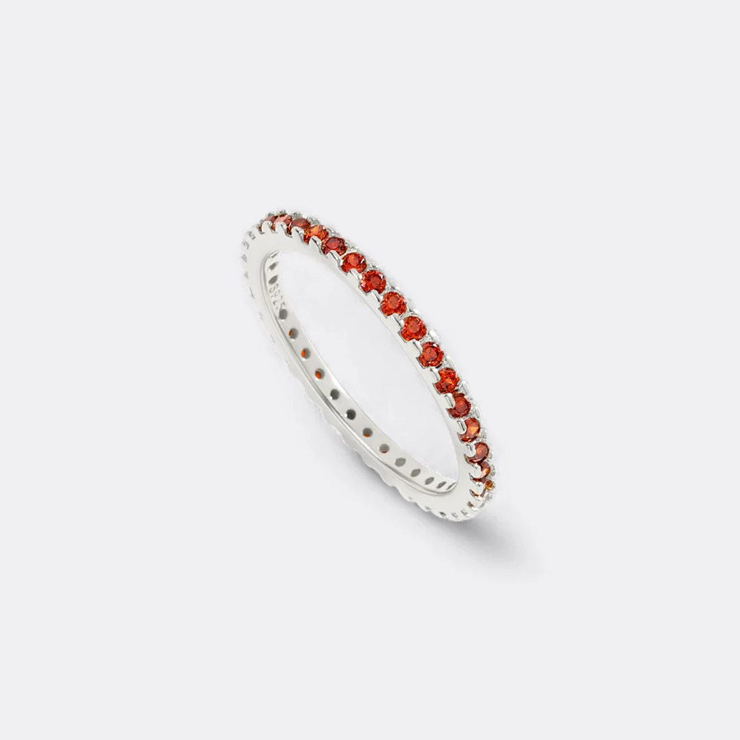 January Birthstone Eternity Stacking Ring - Image 32