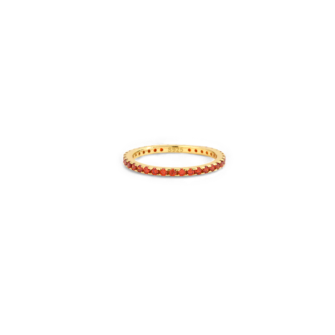 January Birthstone Eternity Stacking Ring - Image 5