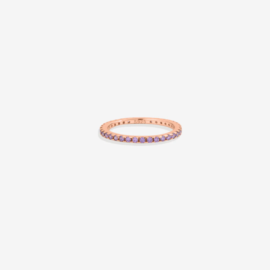 June Birthstone Eternity Stacking Ring - Image 20
