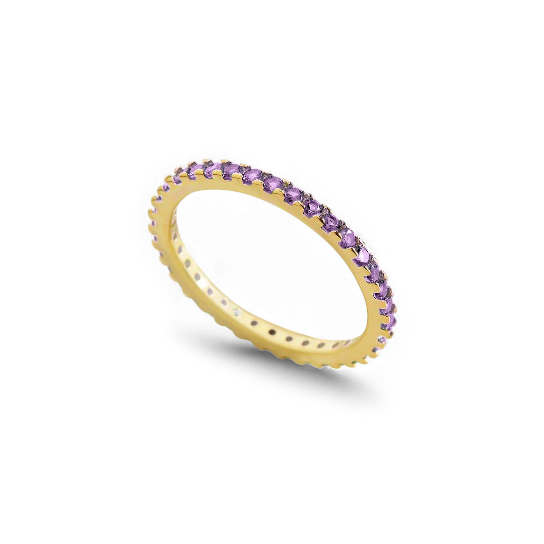 June Birthstone Eternity Stacking Ring - Image 4