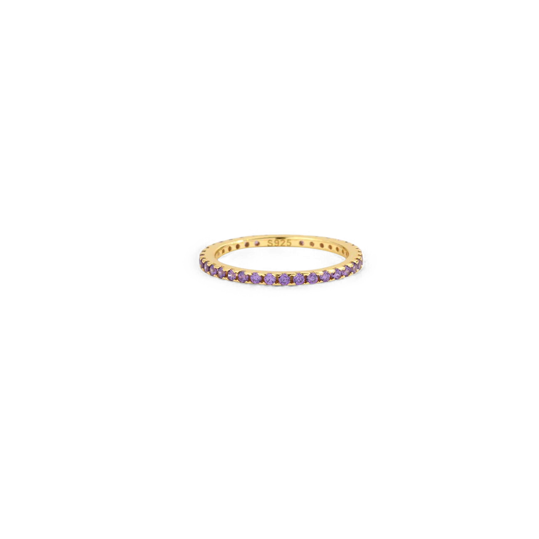 June Birthstone Eternity Stacking Ring - Image 5