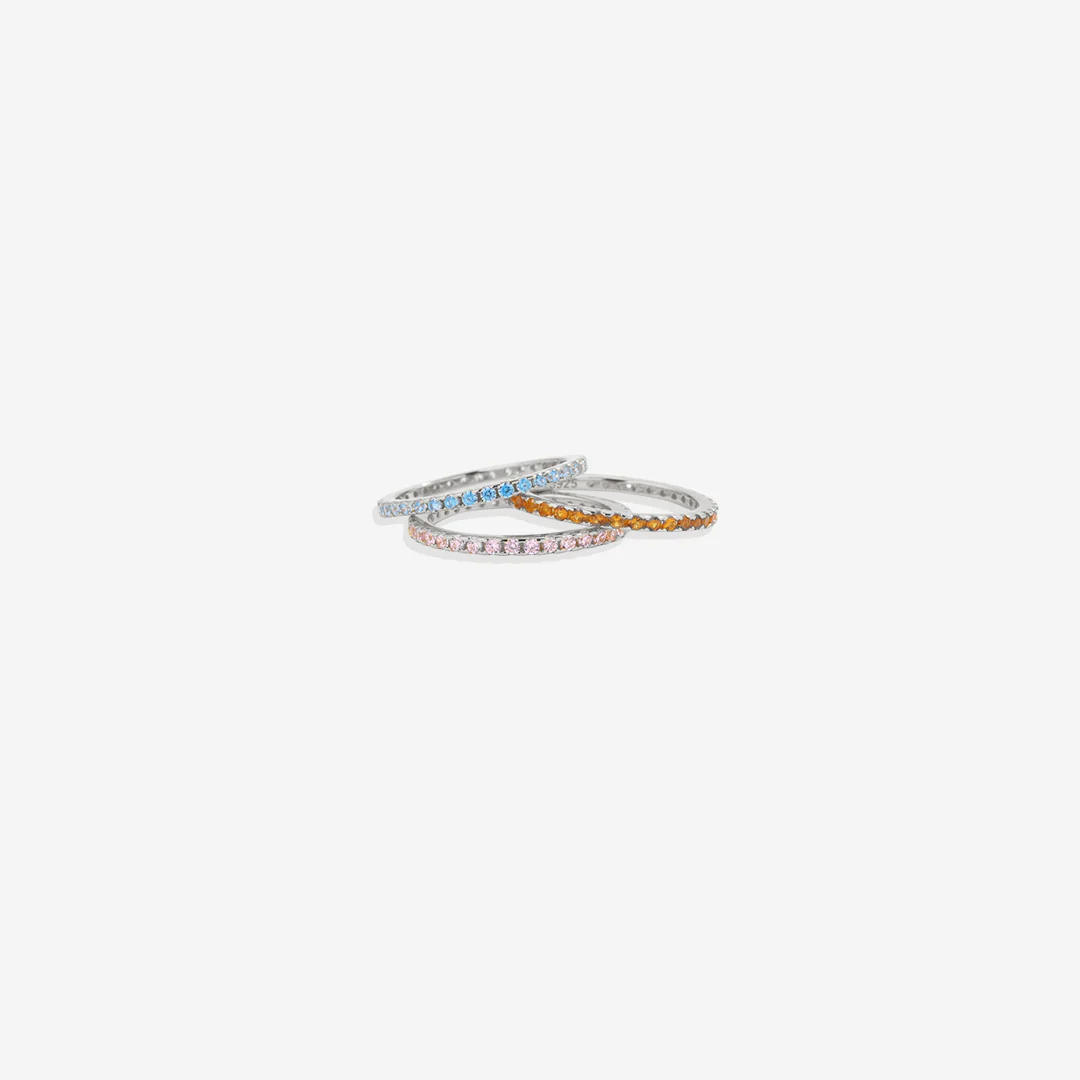 March Birthstone Eternity Stacking Ring - Image 18