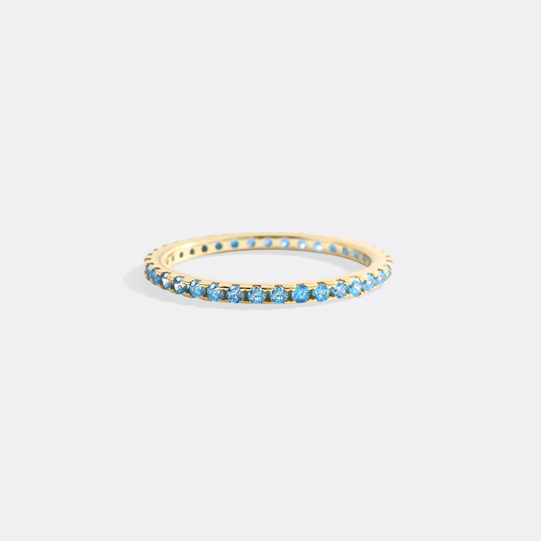 March Birthstone Eternity Stacking Ring - Image 30