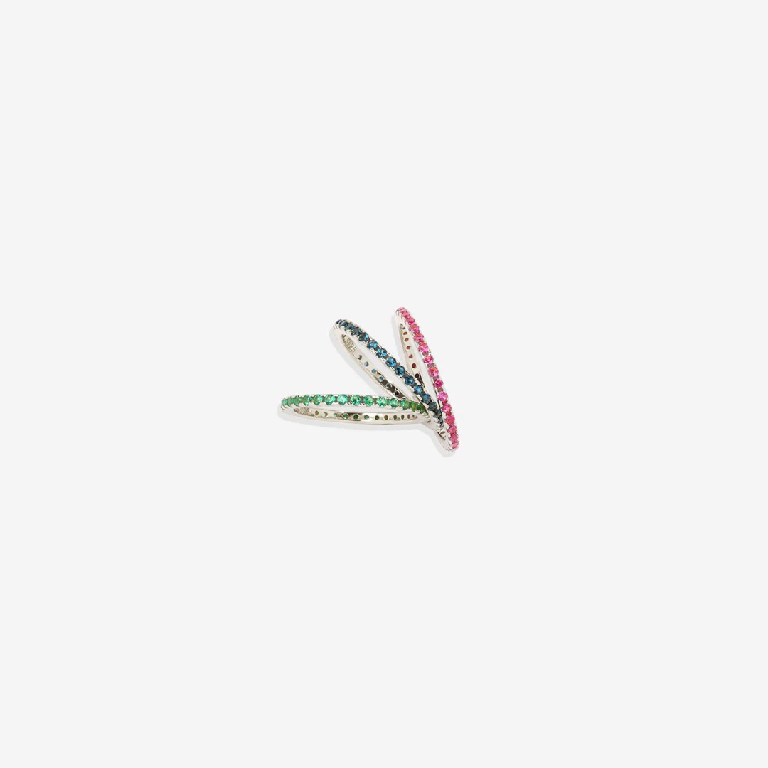 May Birthstone Eternity Stacking Ring - Image 18