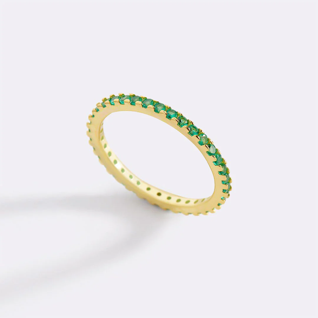 May Birthstone Eternity Stacking Ring - Image 24