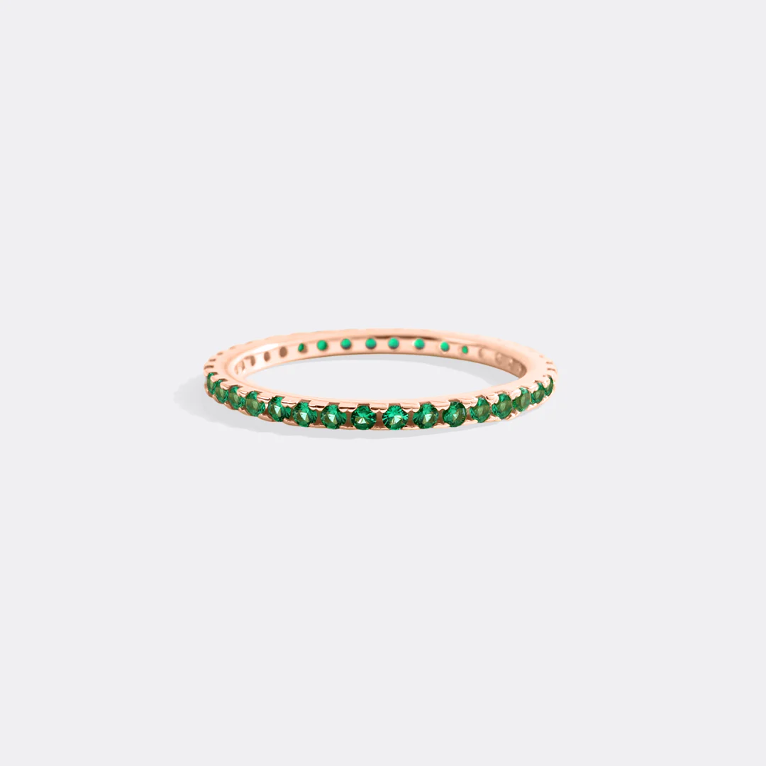 May Birthstone Eternity Stacking Ring - Image 28