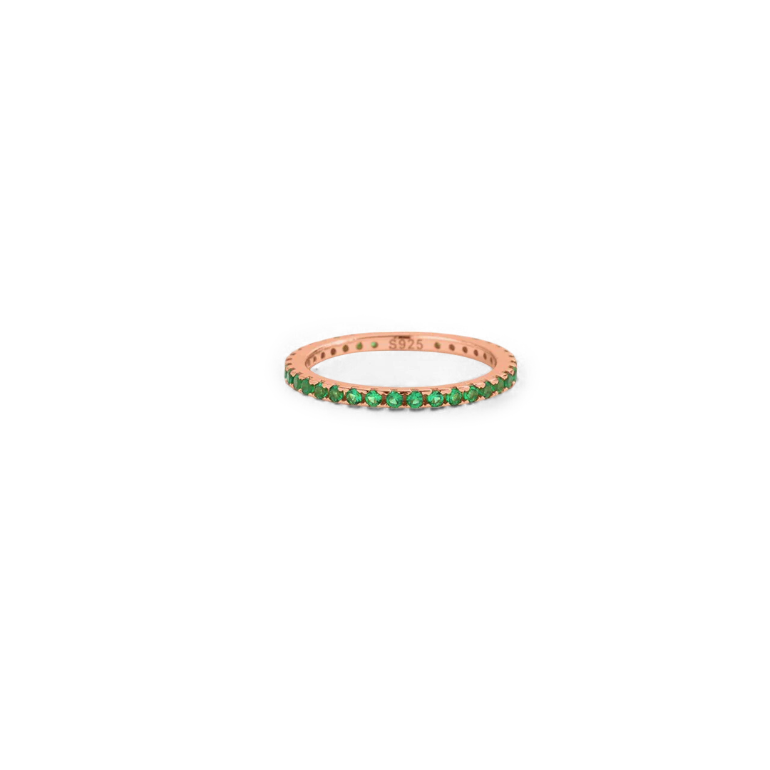 May Birthstone Eternity Stacking Ring - Image 8