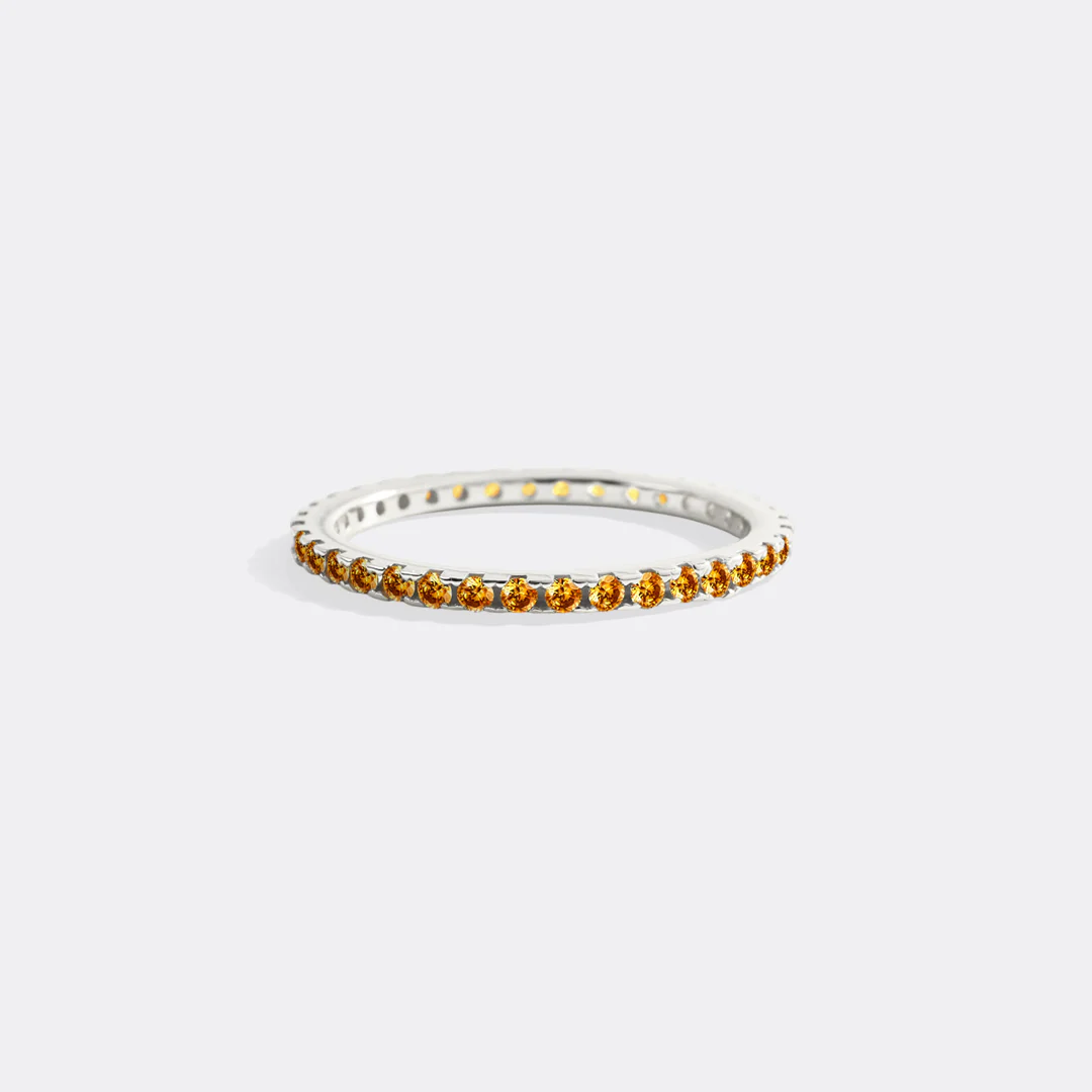 November Birthstone Eternity Stacking Ring - Image 32