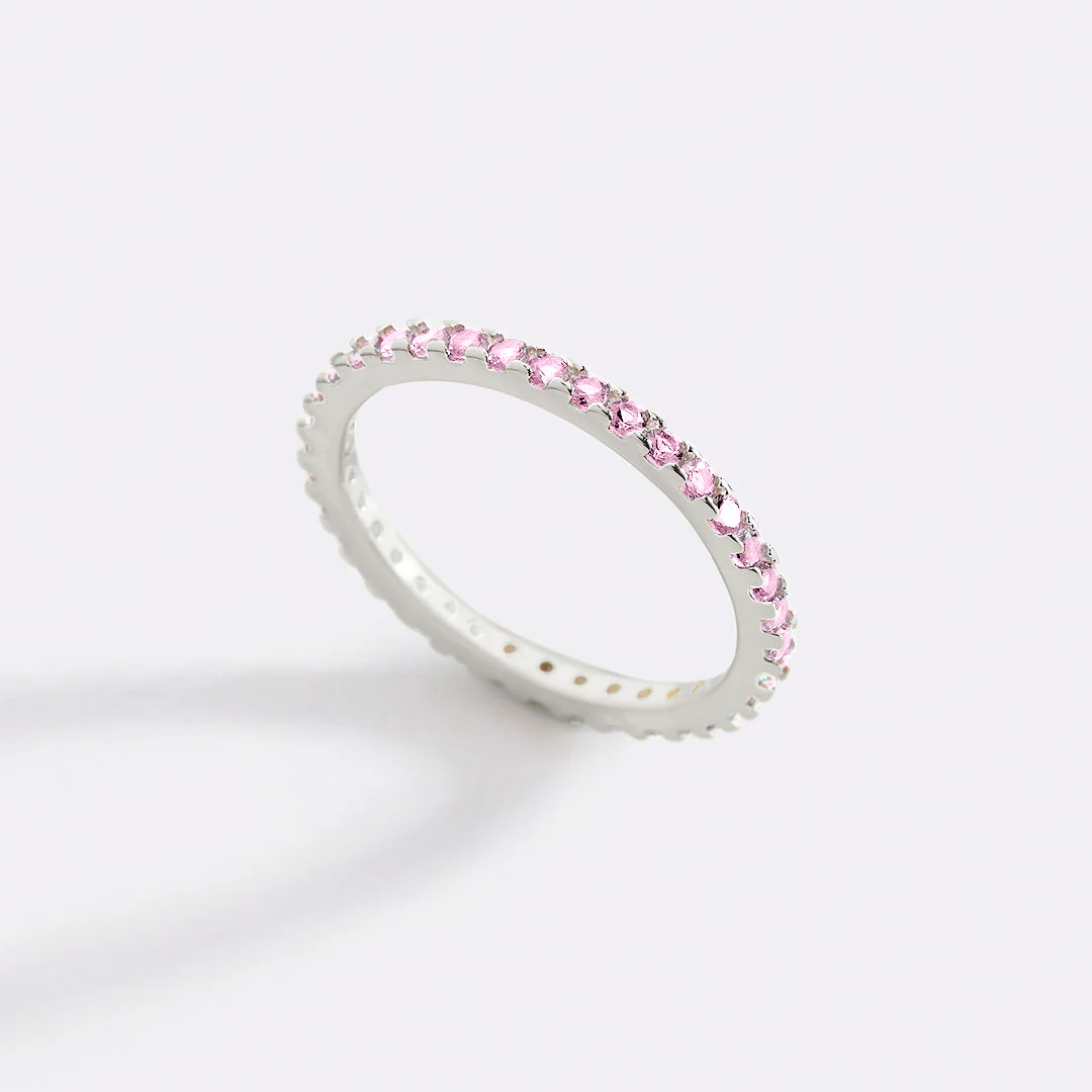 October Birthstone Eternity Stacking Ring - Image 24
