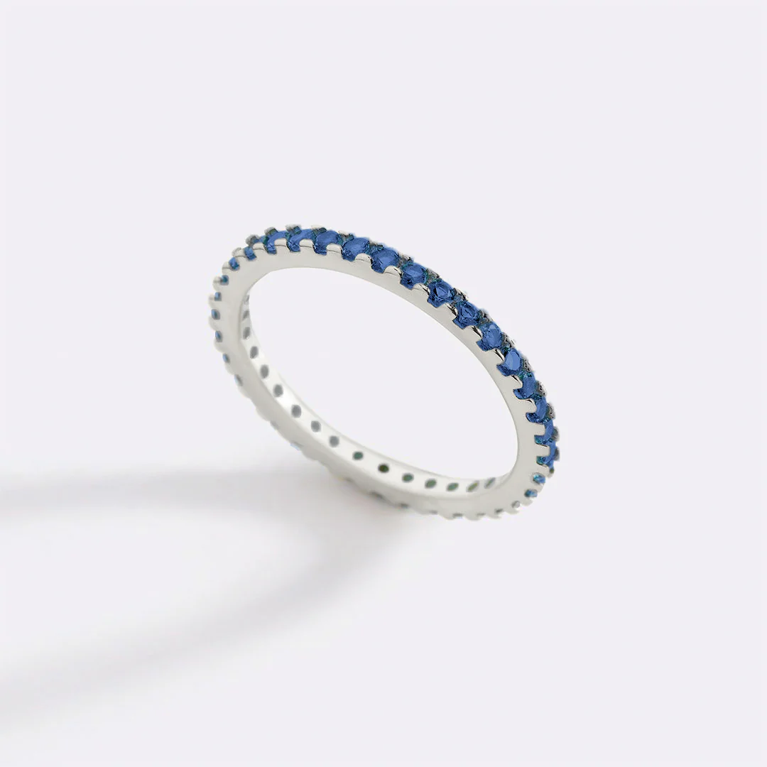 September Birthstone Eternity Stacking Ring - Image 24