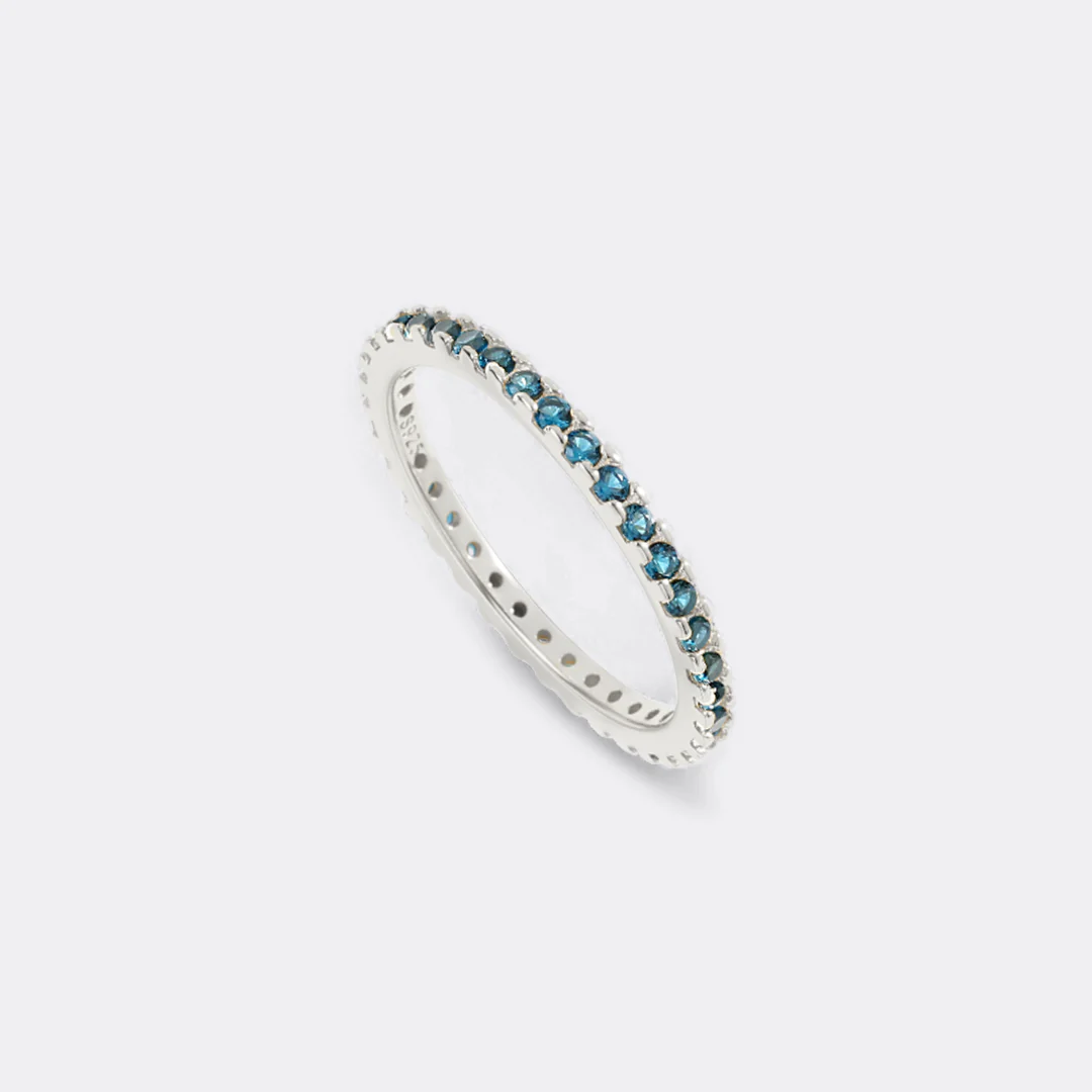 September Birthstone Eternity Stacking Ring - Image 32
