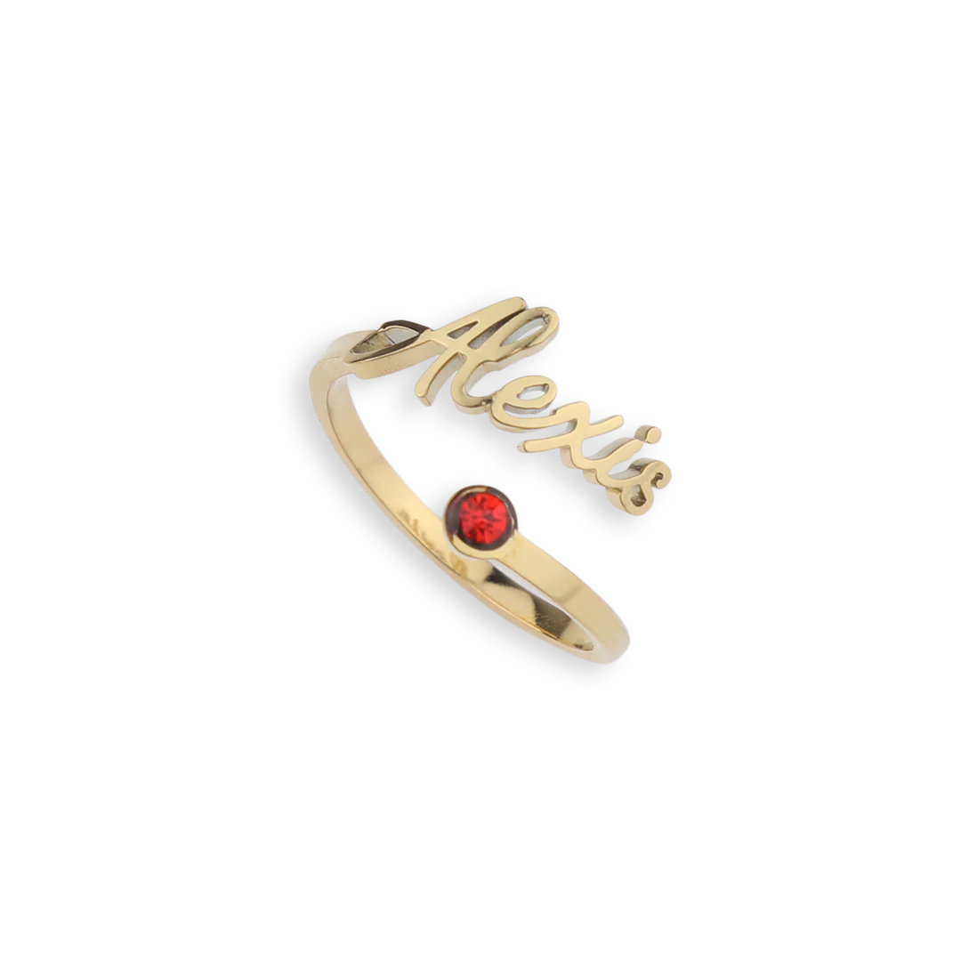 Custom Name Birthstone Ring - Image 13