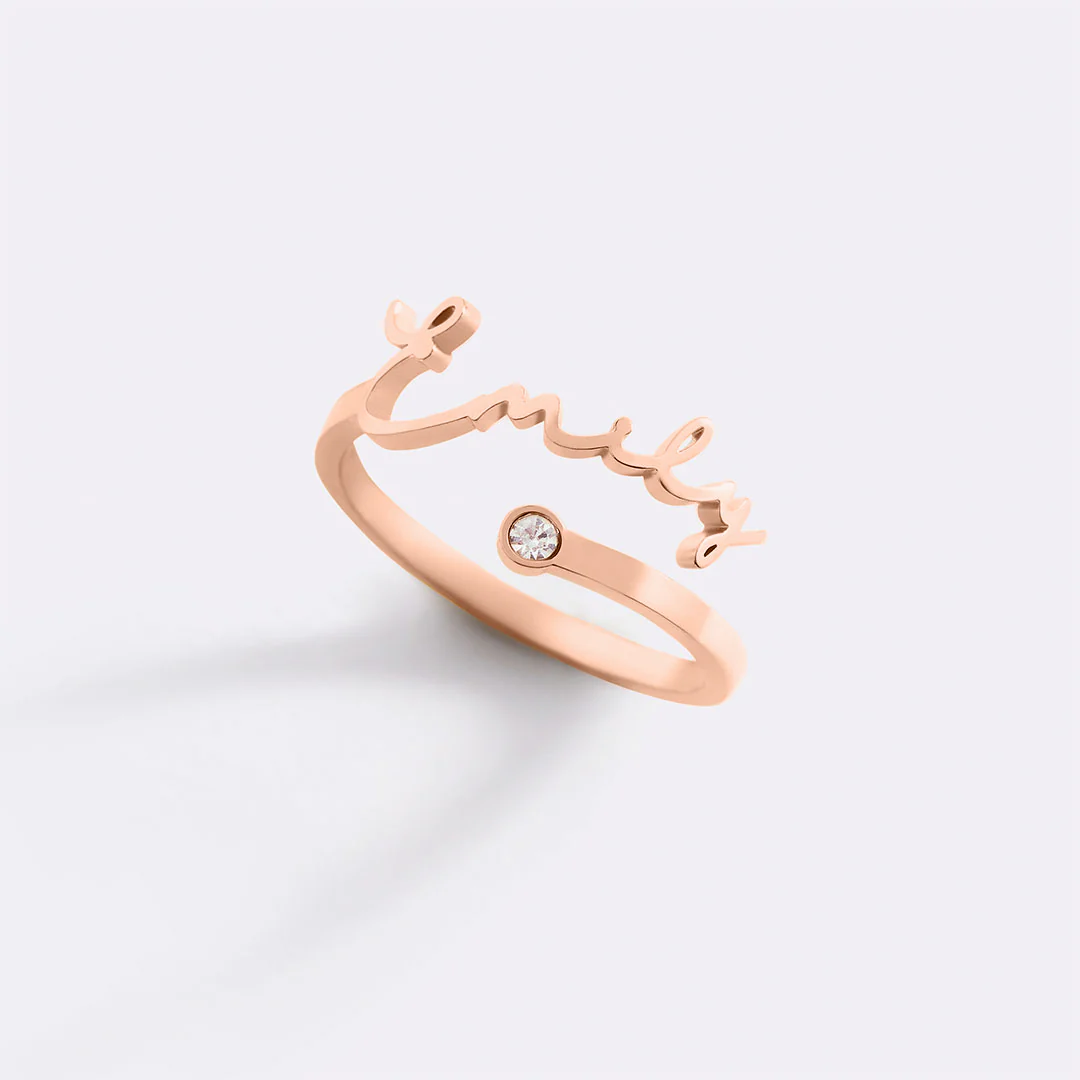 Custom Name Birthstone Ring - Image 44
