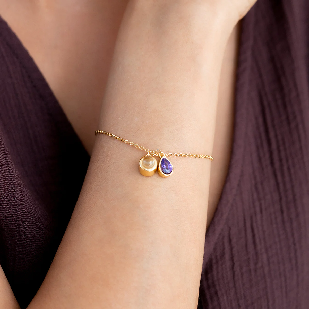 Birthstone Photo Bracelet - Image 5