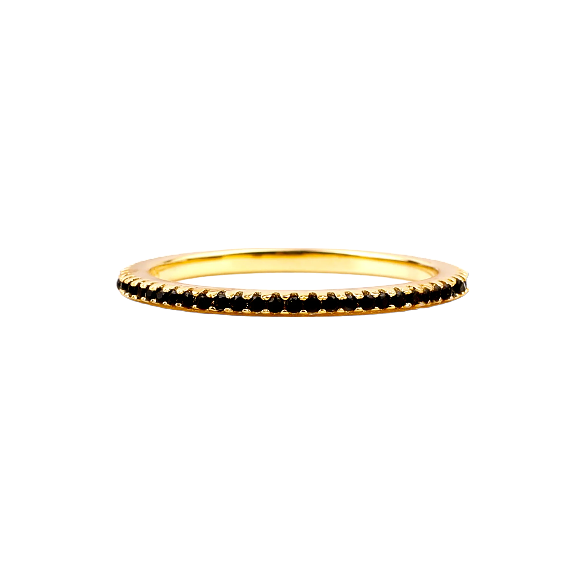 Black Diamond Eternity Stacking Ring - Image 9