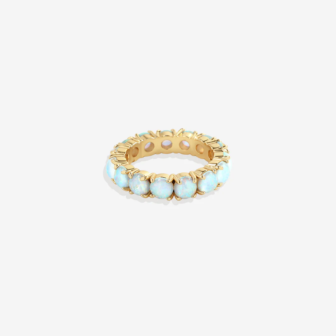 Blue Opal Eternity Ring - Image 4
