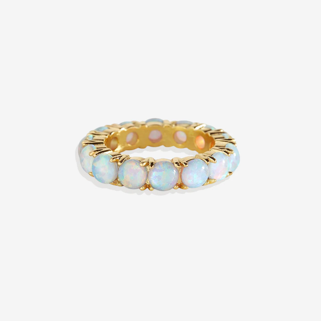 Blue Opal Eternity Ring - Image 8