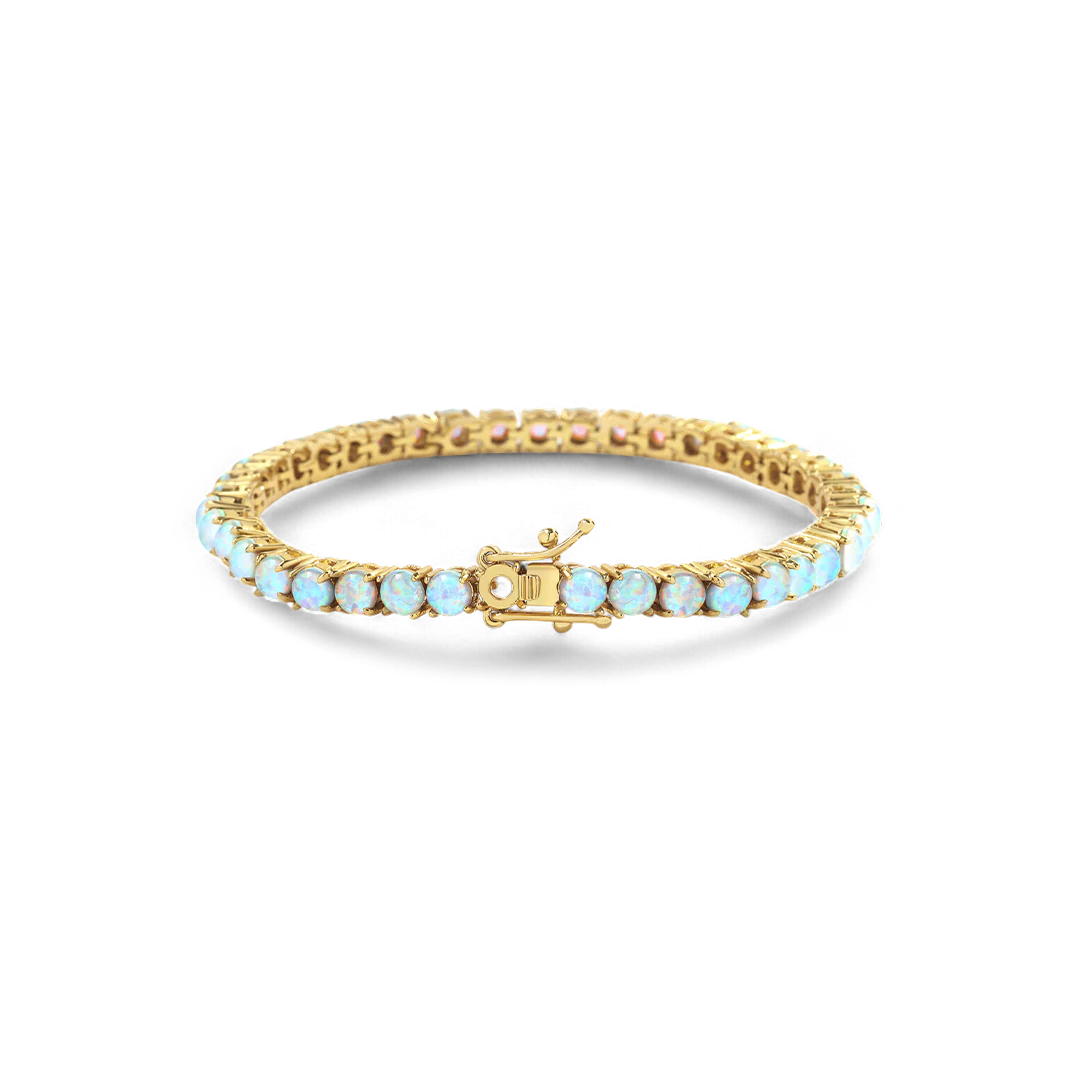 Blue Opal Tennis Bracelet - Image 5