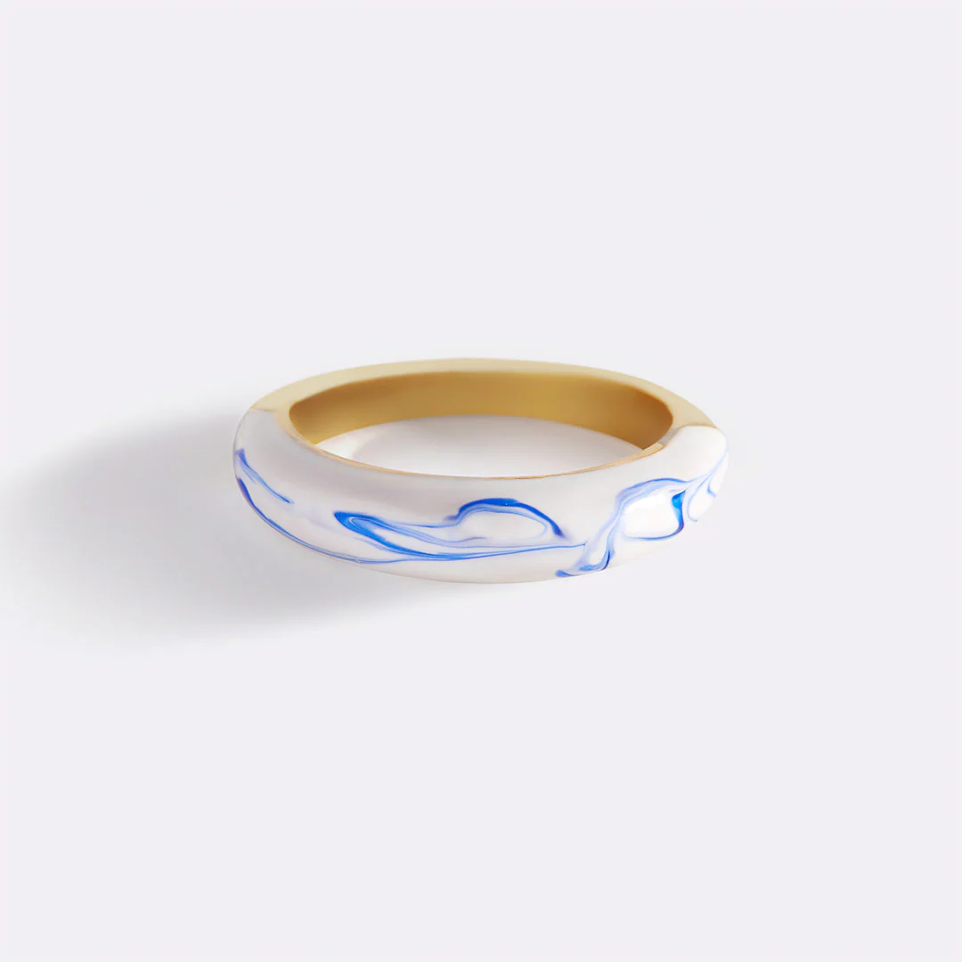 Blue Porcelain Dome Ring - Image 10